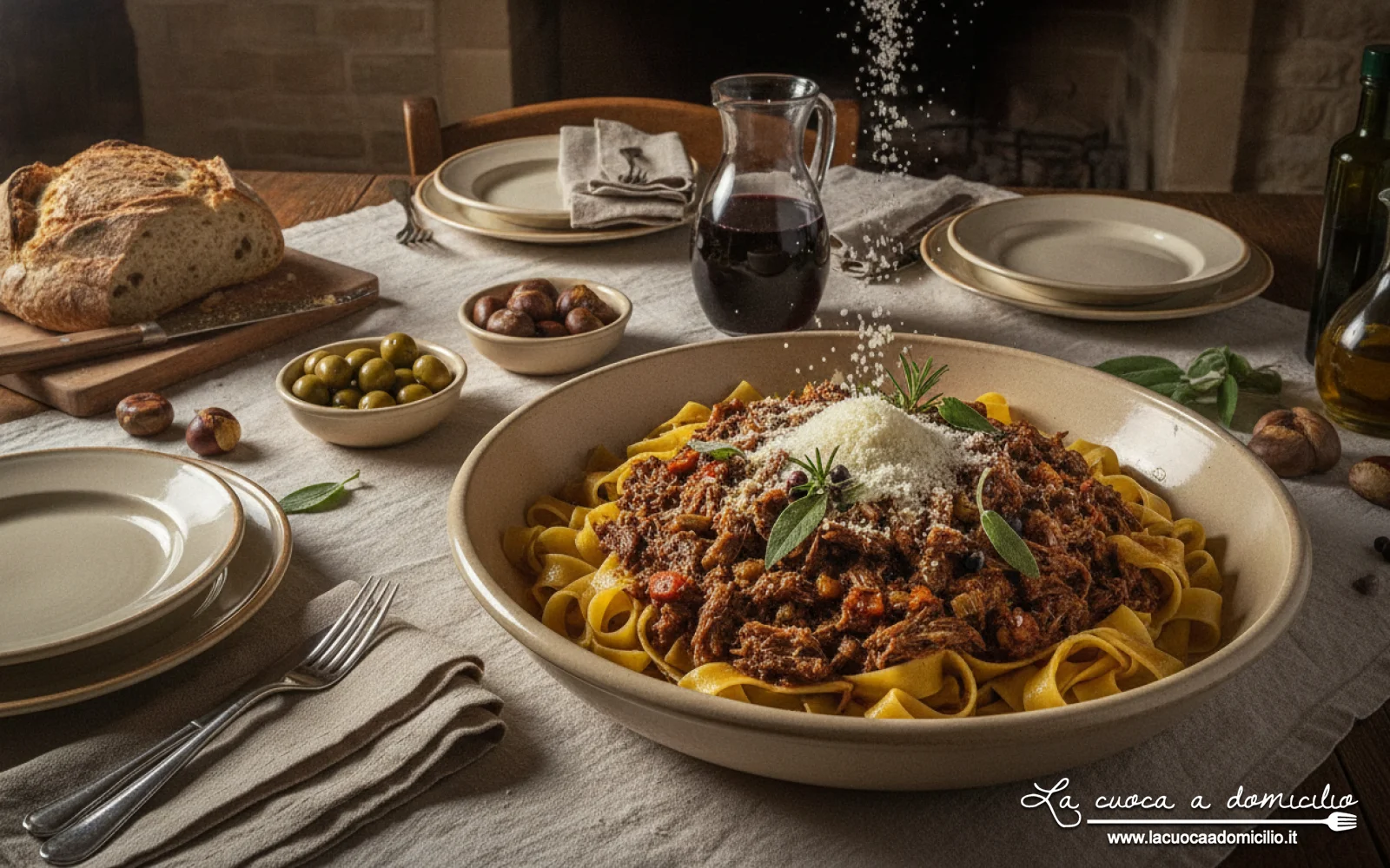 Un Morso d'Autunno Umbro: Le Pappardelle al Sugo di Cinghiale, un Classico Irrinunciabile