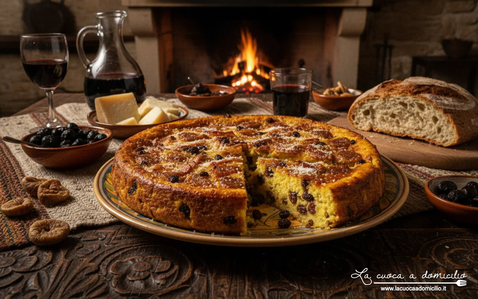 Pastuccia teramana: l'antica polenta contadina con salsiccia e uvetta