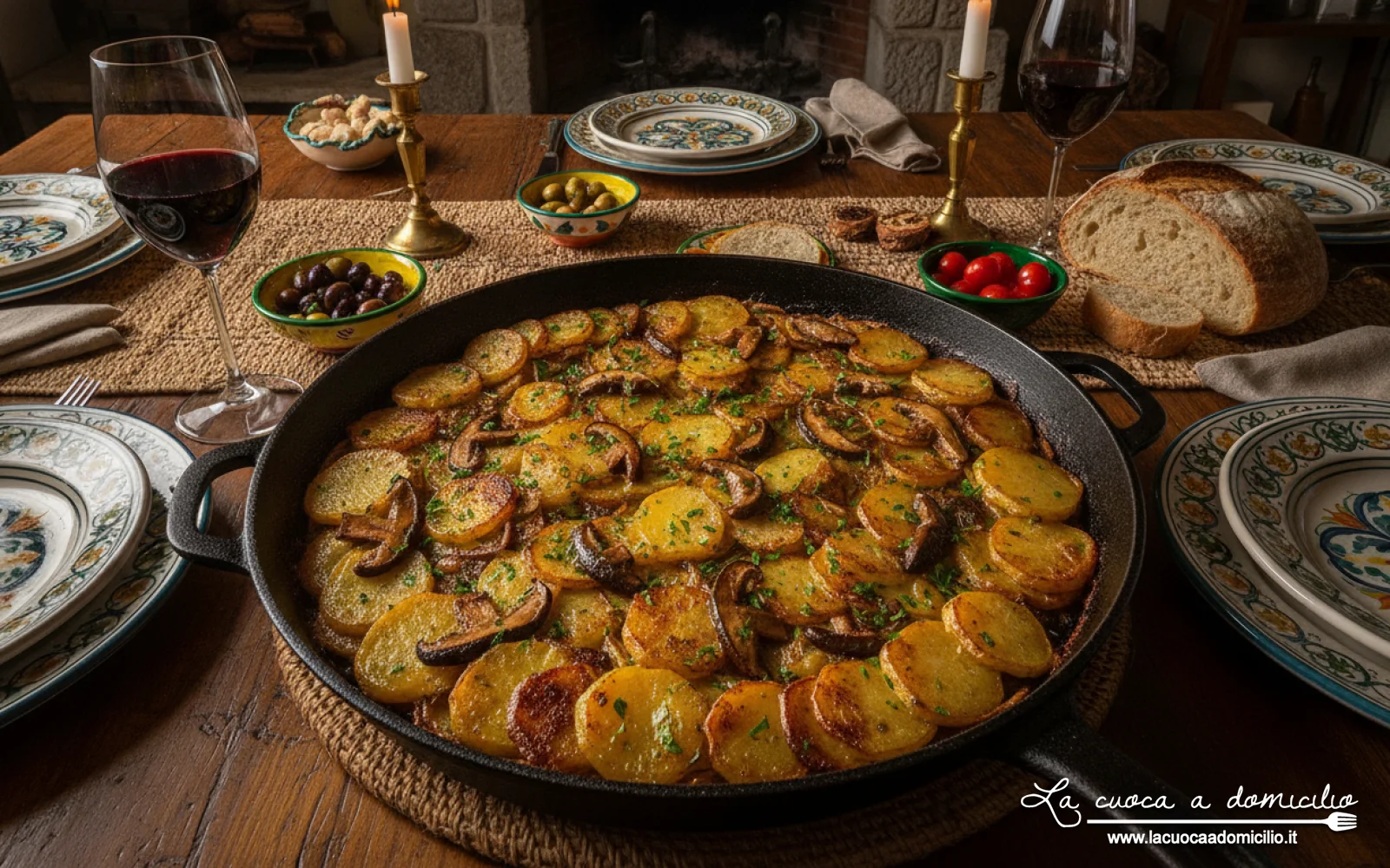 Patate 'mpacchiuse con funghi porcini: il sapore rustico della Sila